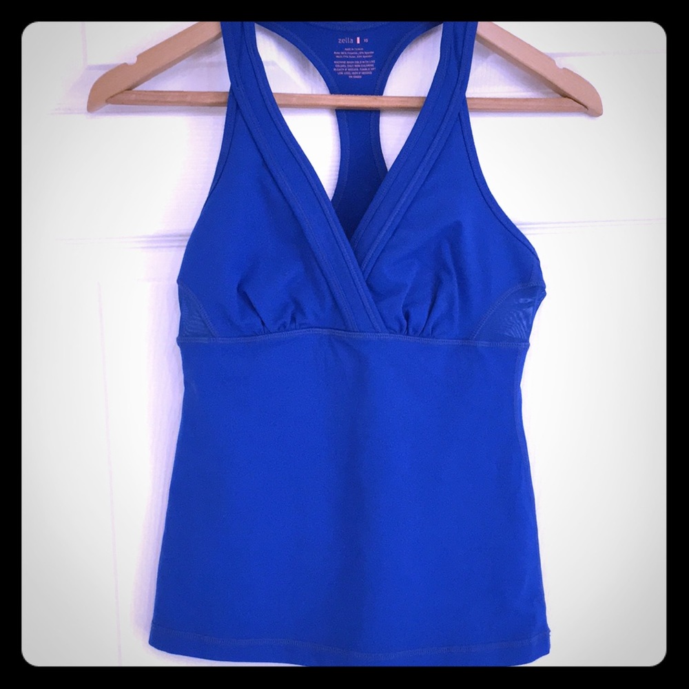 Zella workout hot blue top xs